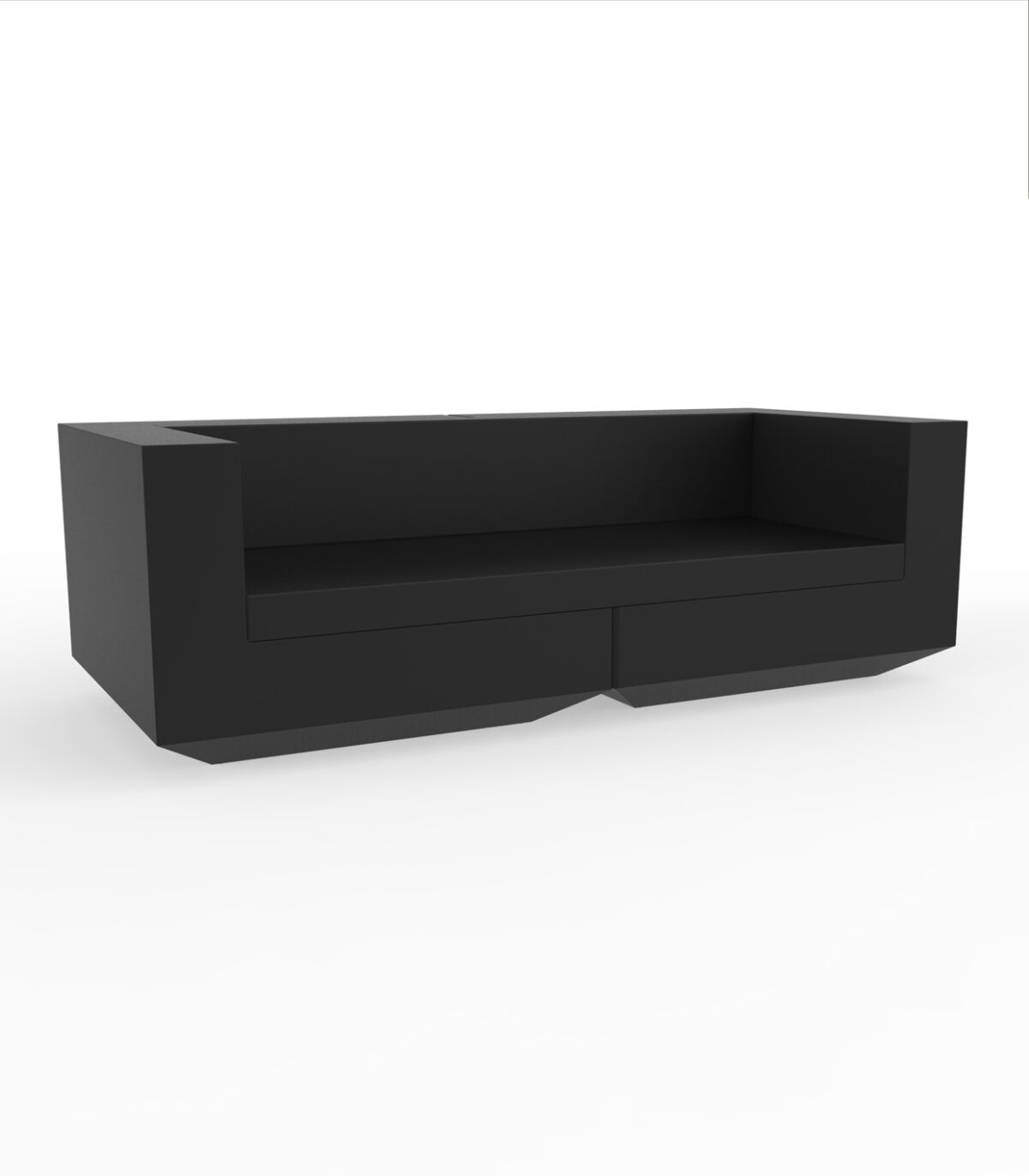 Contemporary VELA Sofa 220 cm by Vondom Italian outdoor seating at Birmingham Michigan terrace