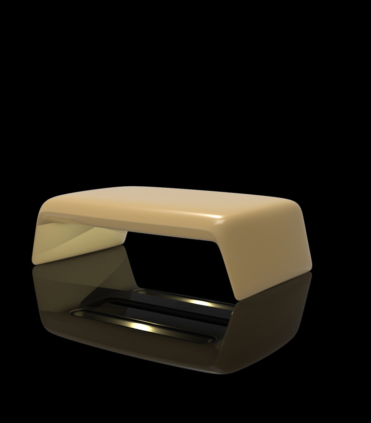 Vondom BLOW 120x79x35 Coffee Table featuring sleek, sculptural lines for upscale outdoor spaces