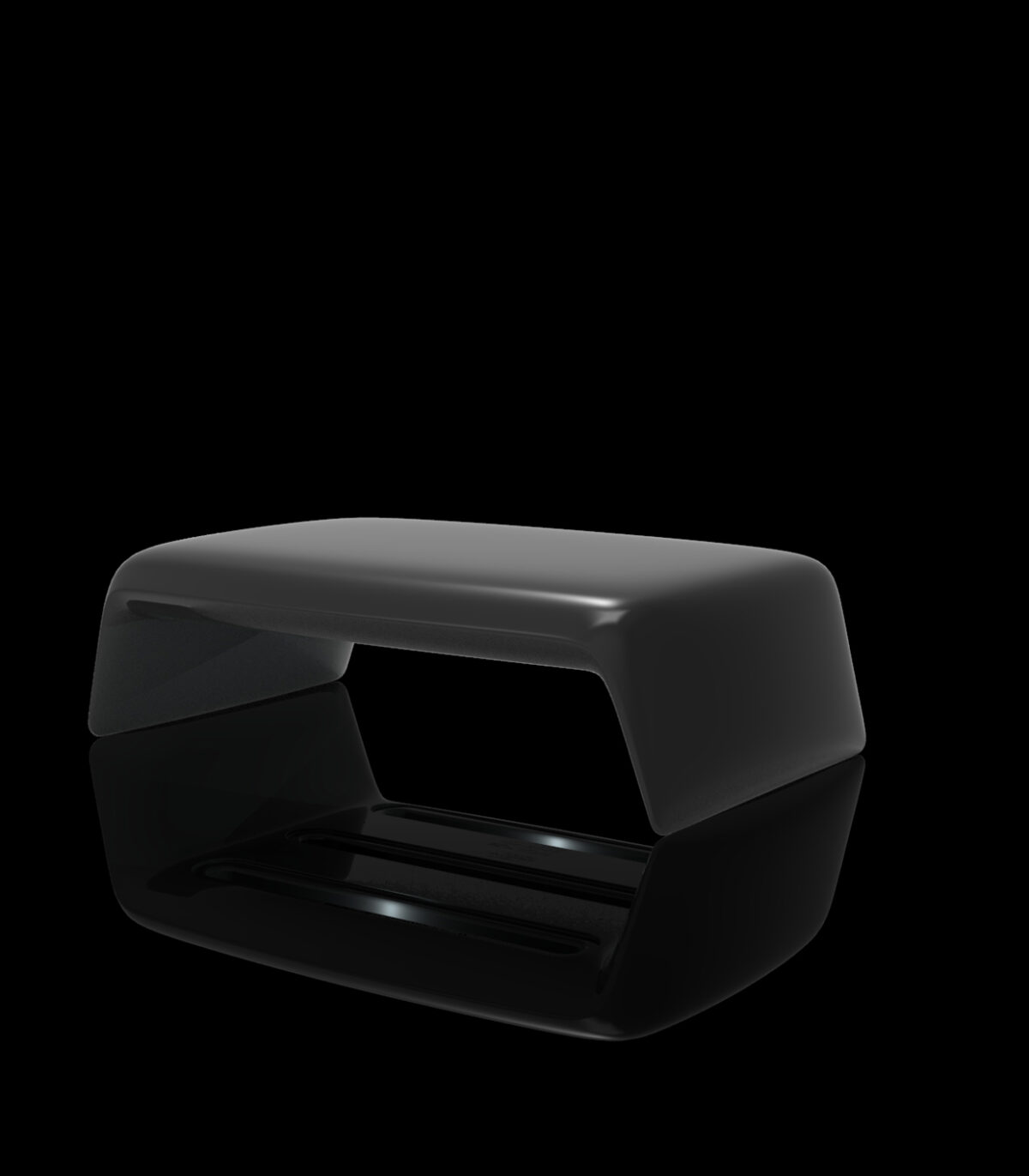 Modern outdoor BLOW Coffee Table by Vondom with low-profile silhouette and weather-resistant material