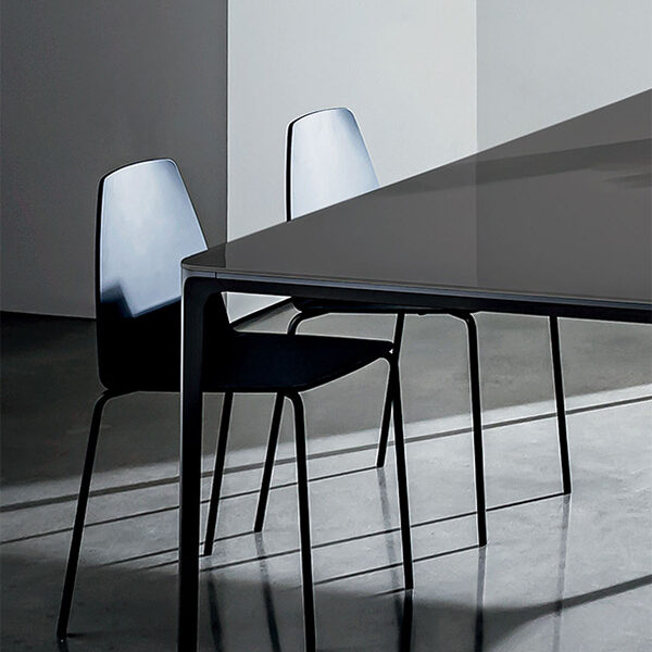 “Sila chair with four legs by Sovet – modern Italian designer chair with minimalist structure and elegant comfort”