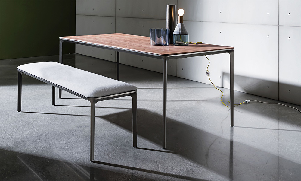 “Slim bench by Sovet – contemporary Italian bench with minimalist design and slim profile for modern interiors”