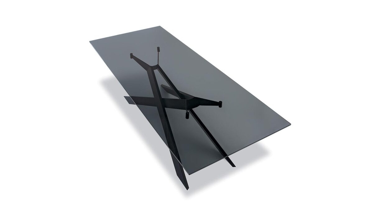 “Contemporary table design – Cross by Sovet featuring powerful visual identity and minimalist form”