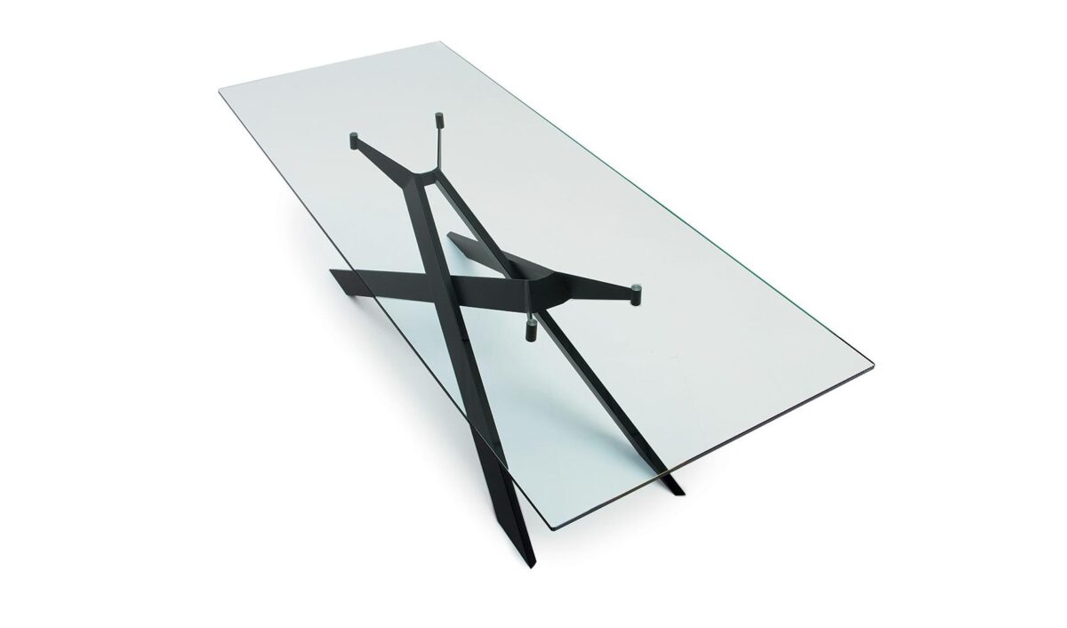 “Sculptural dining table – Cross by Sovet expressing strength and precision through modern design”