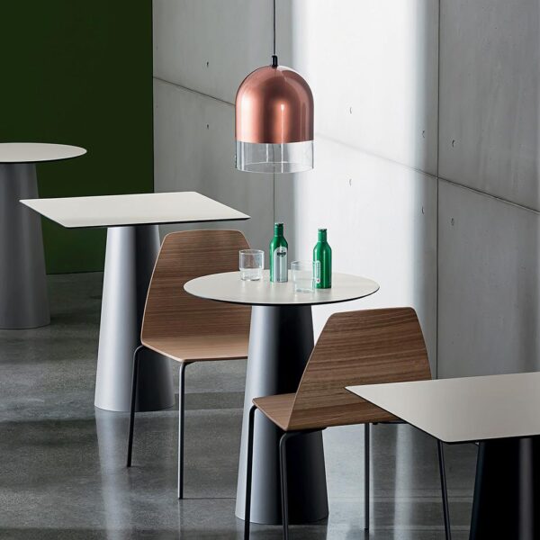 “Totem Dining Table by Sovet – modern Italian table with sculptural pedestal base and minimalist round top”
