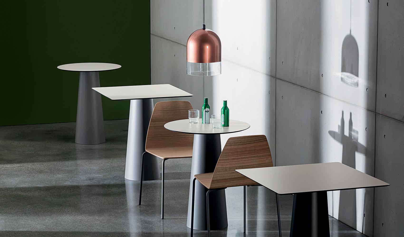 “Totem Dining Table by Sovet – modern Italian table with sculptural pedestal base and minimalist round top”