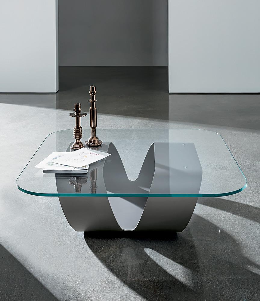 “Ring Coffee Table by Sovet – modern Italian table with geometric metal base inspired by Escher’s optical illusions”