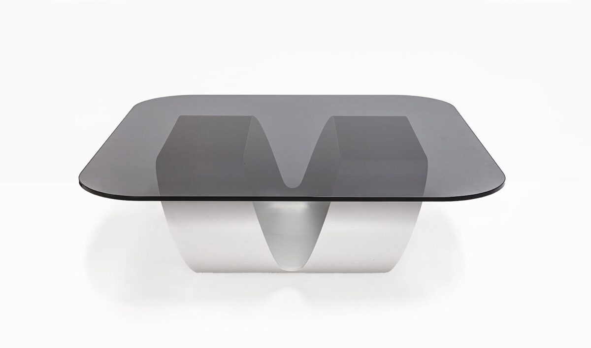 “Sovet Ring Table – contemporary designer coffee table featuring impossible figure-style base and sleek round top”