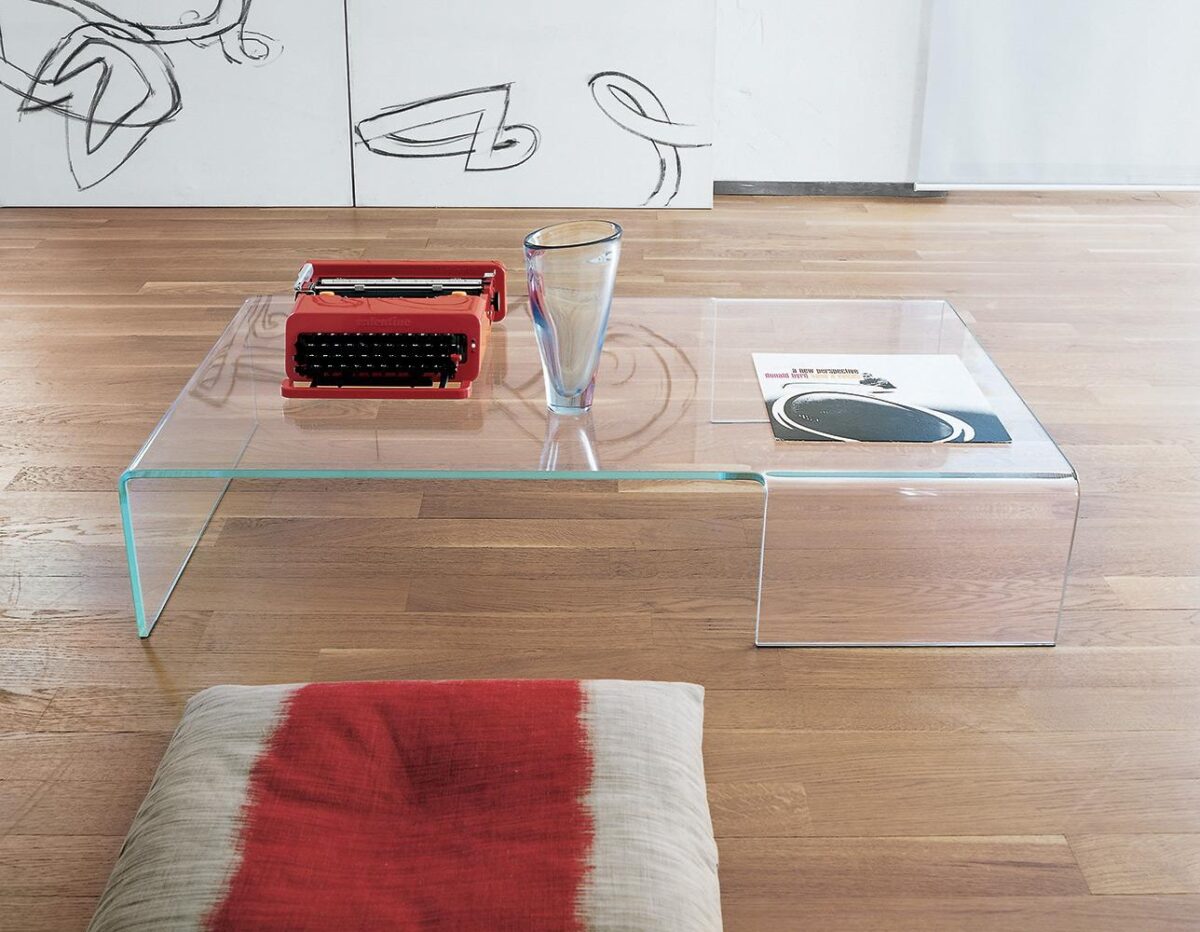 Elegant Alfa table by Bontempi in minimalist interior setting