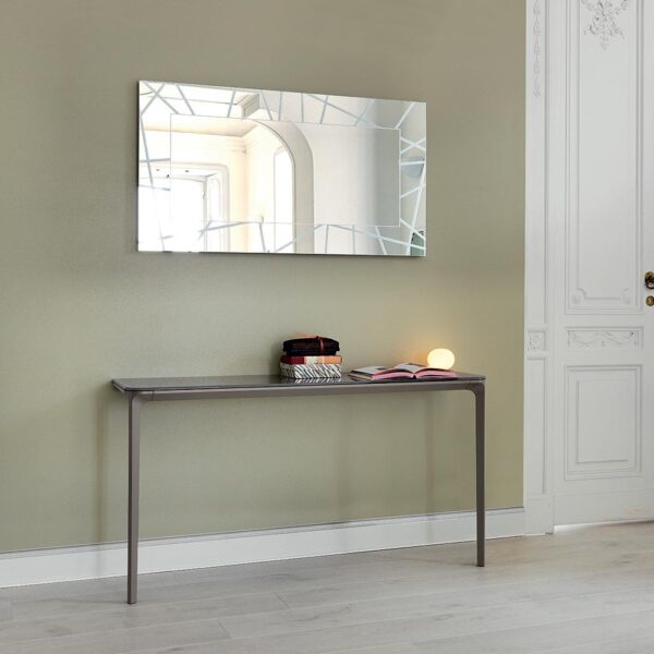 “Slim Console Table with 2 Legs by Sovet – minimalist Italian design with sleek top and streamlined profile”
