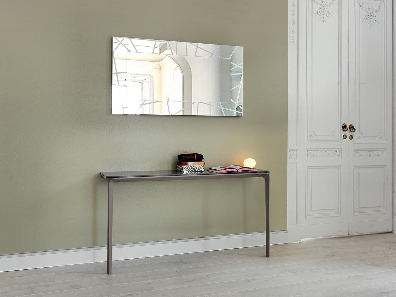 “Slim Console Table with 2 Legs by Sovet – minimalist Italian design with sleek top and streamlined profile”