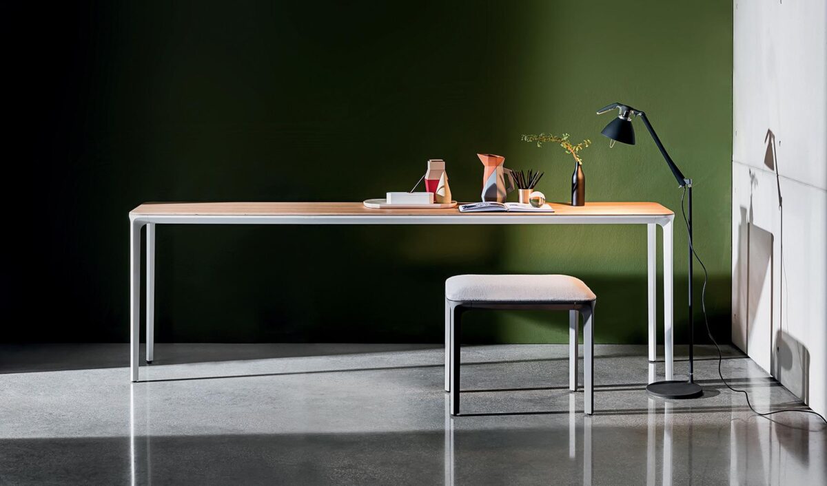 “Slim Console Table with 4 Legs by Sovet – modern Italian console with minimalist design and sleek rectangular top”