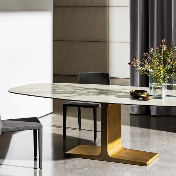“Palace Shaped by Sovet – sculptural Italian designer table with smooth contours and sleek design”