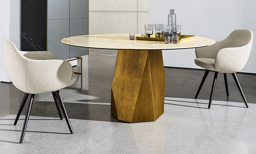 “Cadira cone-shaped chair by Sovet – modern Italian designer chair with sculptural conical base”