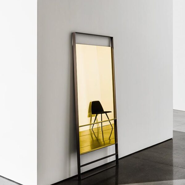 “Visual decagonal mirror by Sovet – contemporary Italian wall mirror with bold geometric ten-sided design”