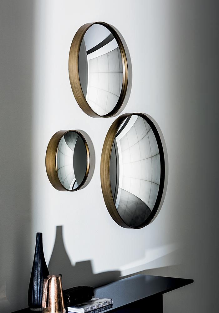“Sail concave mirror by Sovet – modern Italian wall mirror with sculptural inward curvature”