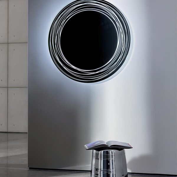 “Vertigo mirror by Sovet – contemporary Italian wall mirror with layered circular design and dynamic depth”
