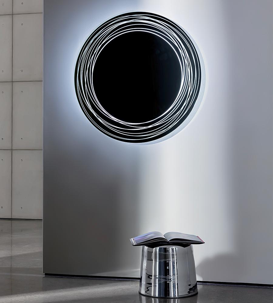 “Vertigo mirror by Sovet – contemporary Italian wall mirror with layered circular design and dynamic depth”