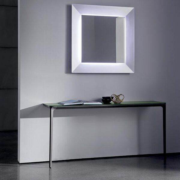 “Denver Up mirror by Sovet – modern Italian wall mirror with slim raised frame detail”
