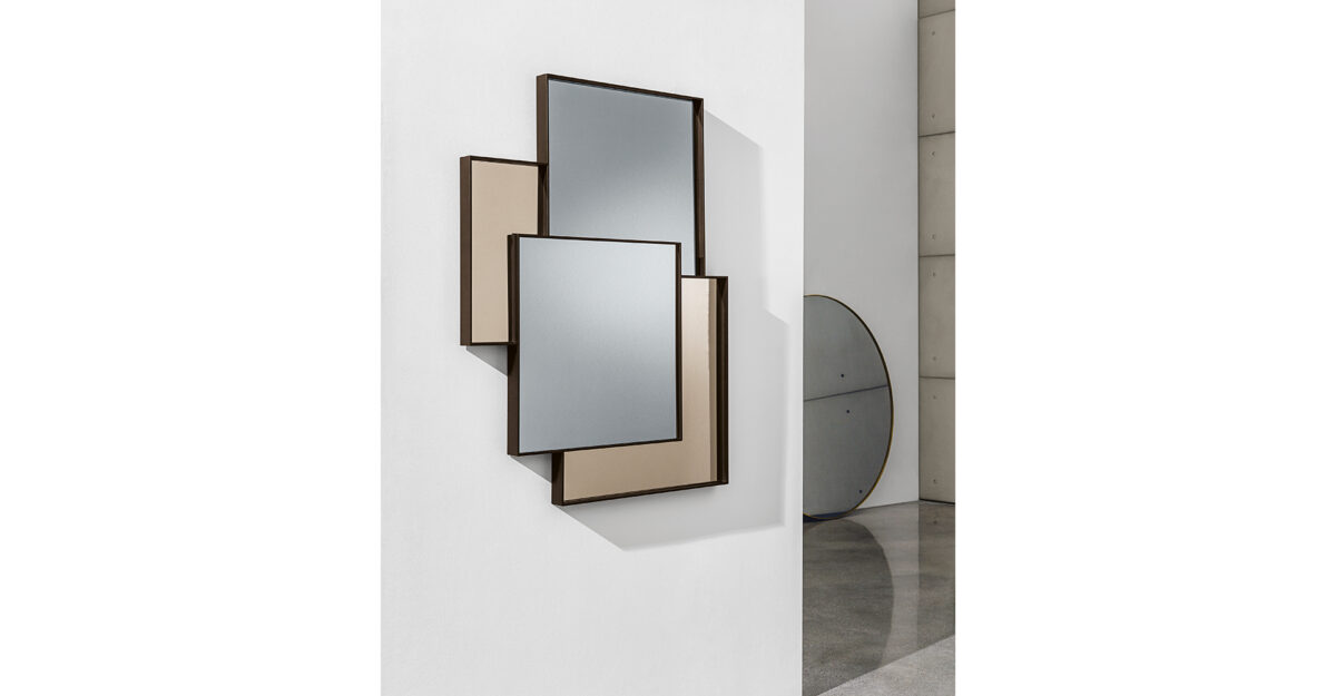 “Sovet Combi collection – contemporary mirrors with geometric compositions and overlapping reflections”