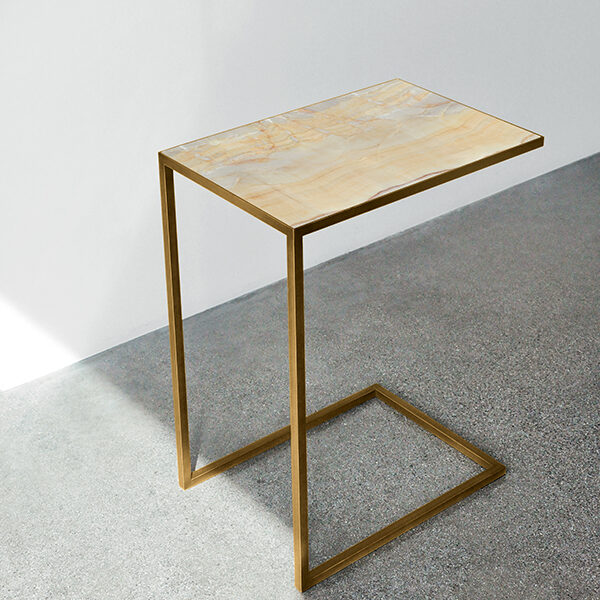“Quadro Sofa Table by Sovet – modern Italian side table with minimalist metal frame and slim rectangular top”