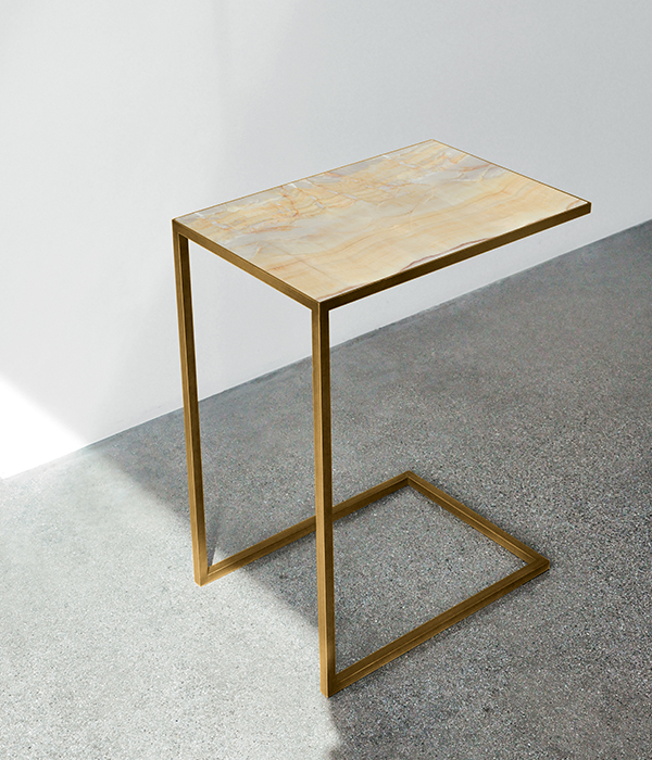 “Quadro Sofa Table by Sovet – modern Italian side table with minimalist metal frame and slim rectangular top”