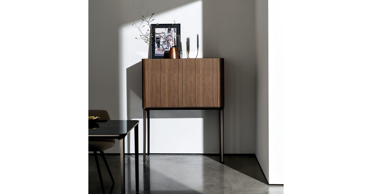 “Slim 2-door sideboard by Sovet – Italian sideboard with clean design and functional interior storage”