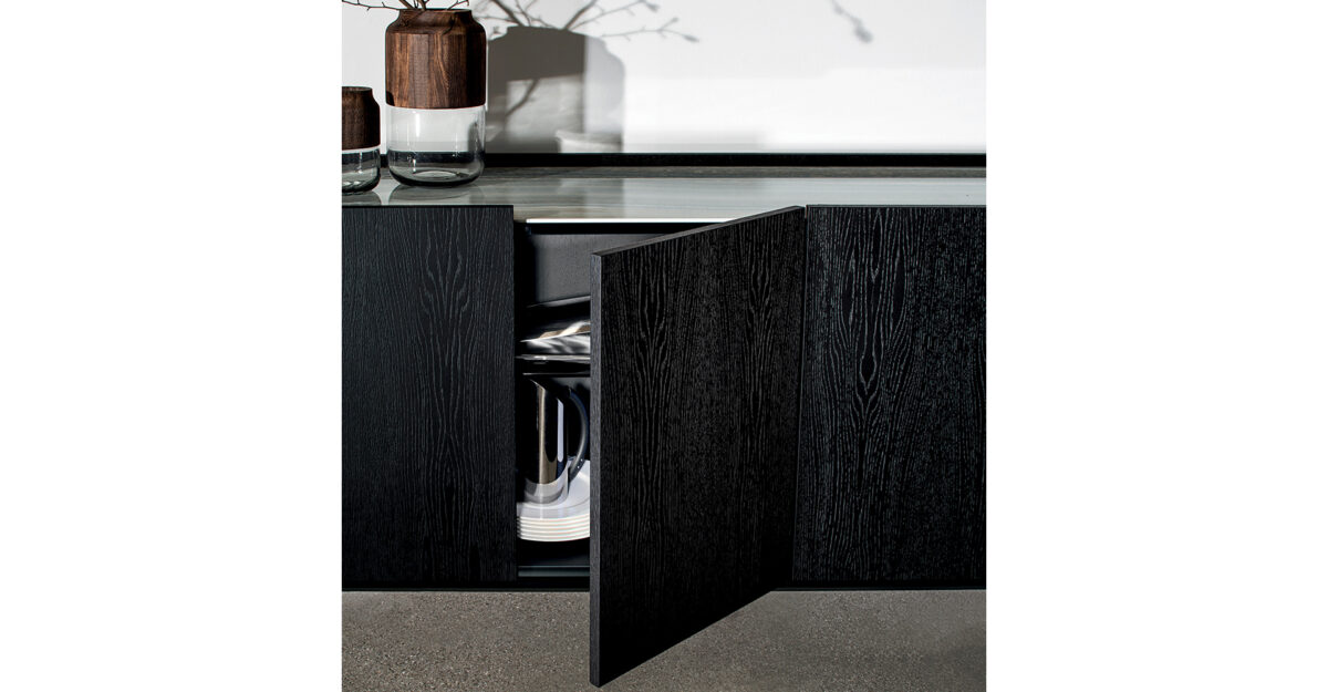 “Slim sideboard by Sovet – modern Italian storage unit with sleek minimalist design and elegant proportions”
