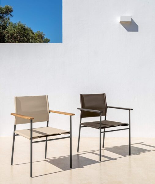 Allure Dining Chair by Talenti – elegant outdoor chair with modern silhouette and comfortable cushioning