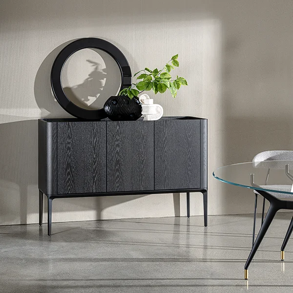 “Slim sideboard with three doors by Sovet – modern Italian storage unit with minimalist design and spacious compartments”