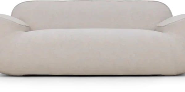 “Close-up detail of Big George’s upholstered edge and pillowy armrest, emphasizing foam padding and seamless stitching.”