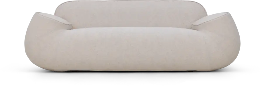 “Close-up detail of Big George’s upholstered edge and pillowy armrest, emphasizing foam padding and seamless stitching.”