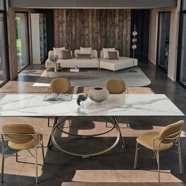 Denver by Bontempi luxury Italian dining table in Troy, Michigan showroom