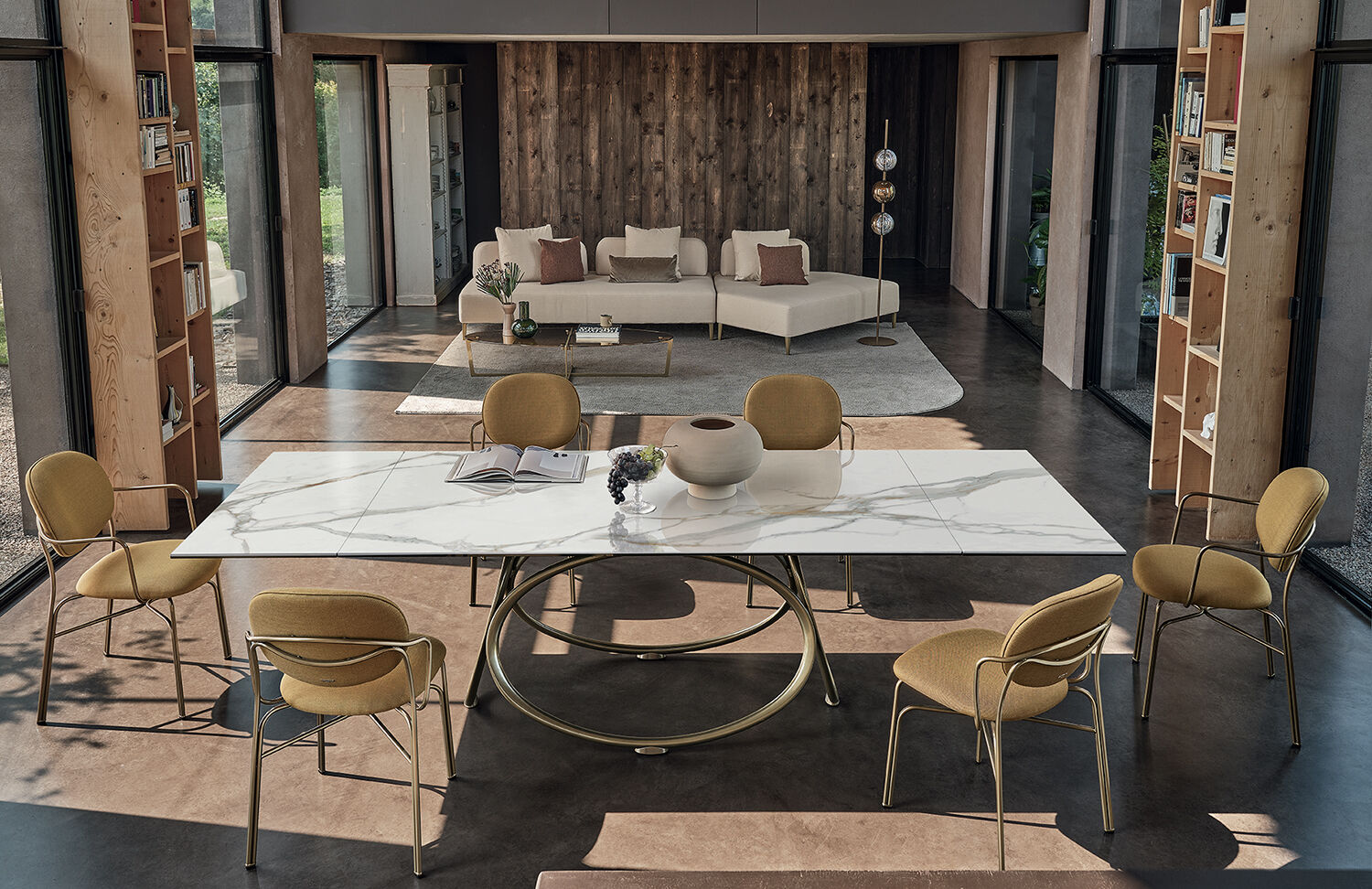 Denver by Bontempi luxury Italian dining table in Troy, Michigan showroom