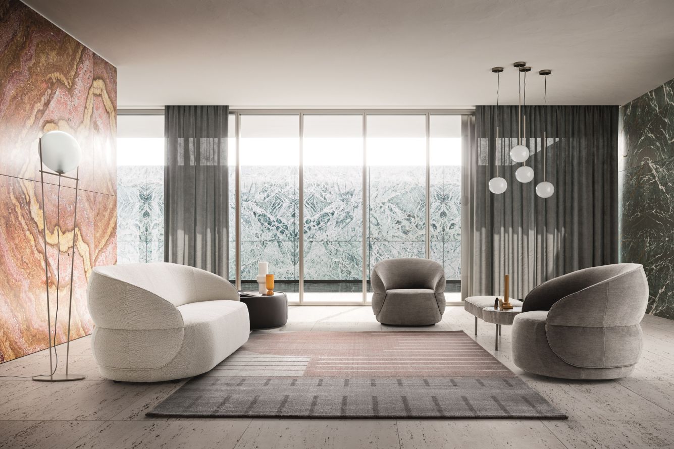 “CLIP CL.1IM coffee table by Ditre Italia – modern Italian side table with round top and sculptural metal base”