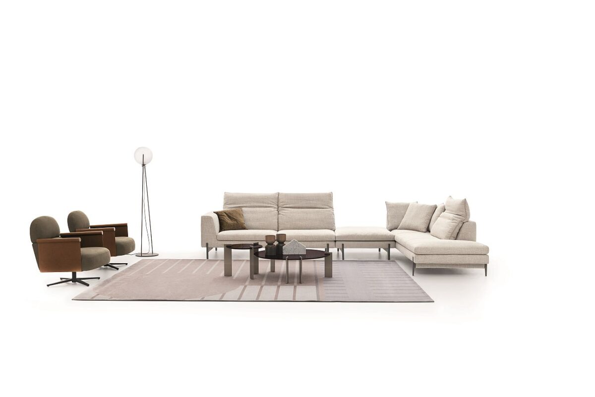 “KIM HIGH by Ditre Italia – elegant Italian seating with deep cushions, raised back support, and refined styling”