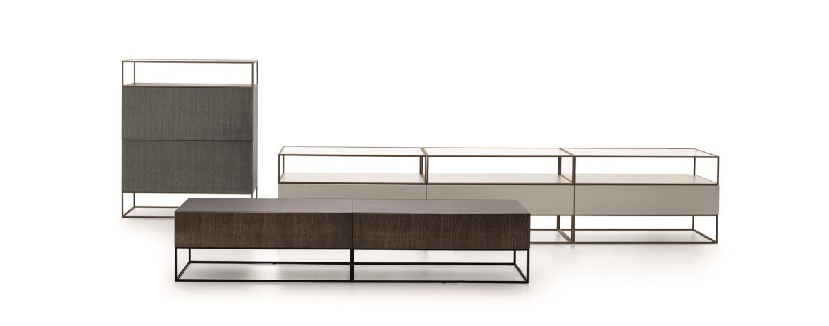 “UNIT by Ditre Italia – low-profile coffee table with geometric structure and refined craftsmanship”