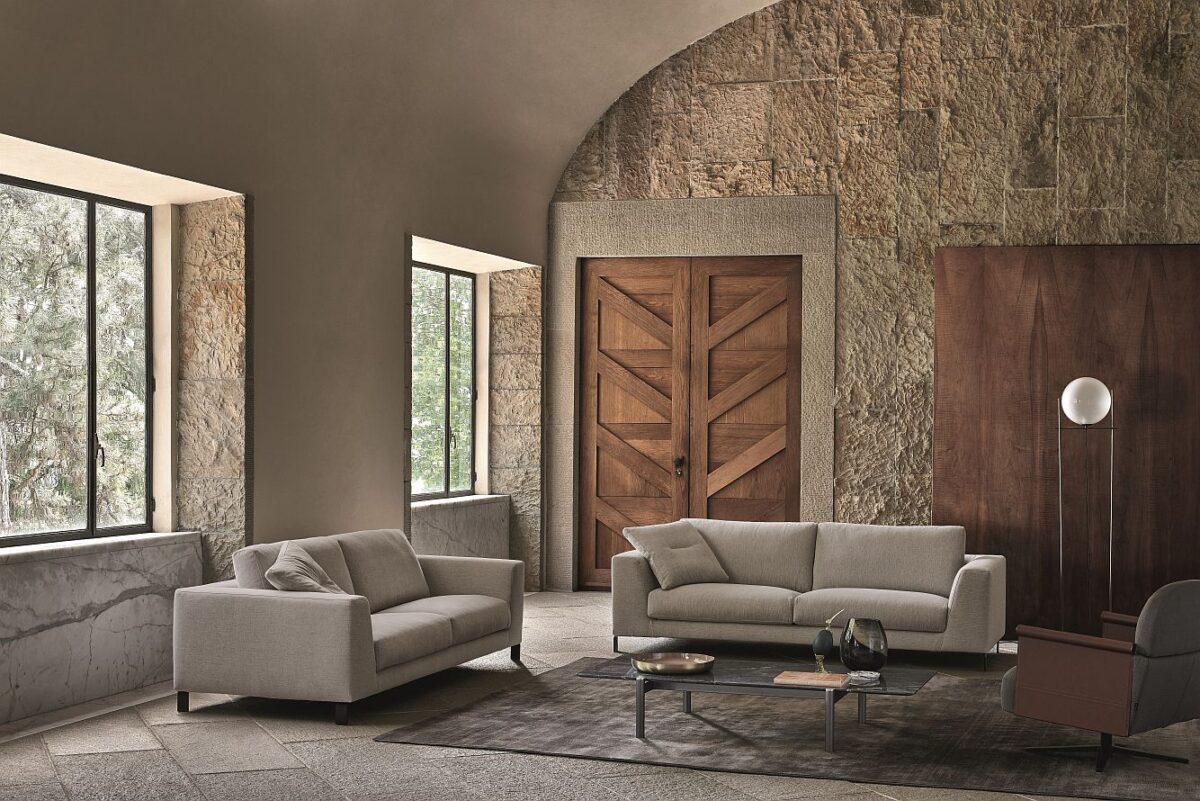 “Artis HIGH armchair by Ditre Italia – modern Italian high-back lounge chair with tailored upholstery and elegant curves”
