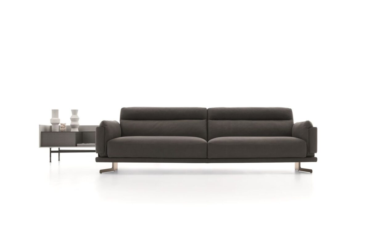 “SKIN sofa by Ditre Italia – modern Italian modular sofa with slim armrests and tailored fabric upholstery”