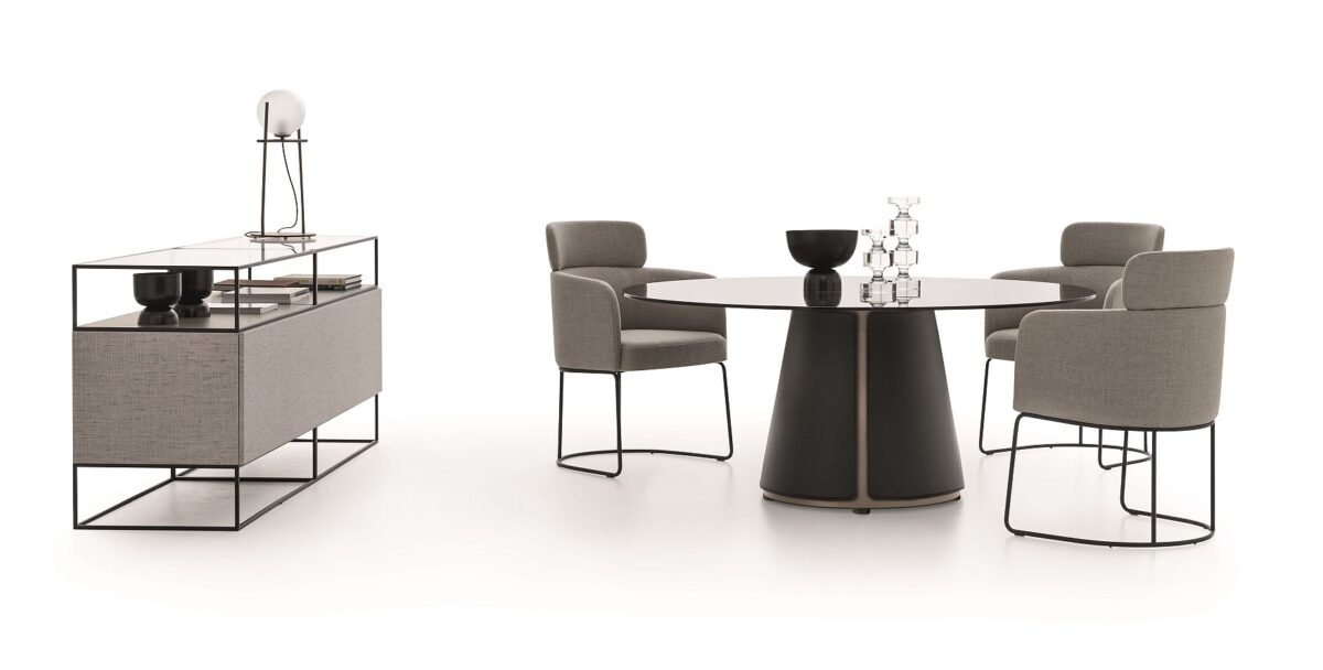 “CLAIRE chair by Ditre Italia – modern Italian dining chair with elegant curved backrest and upholstered seat”