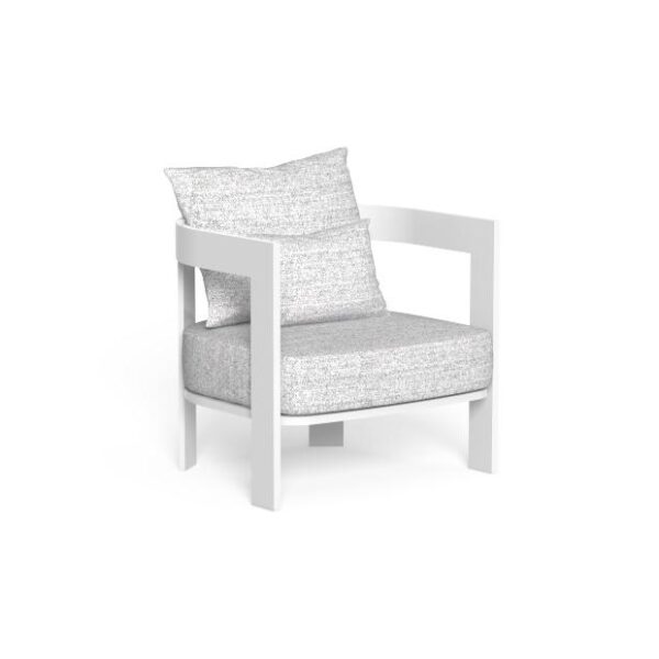 Luxury contemporary Argo Alu Lounge Armchair by Antonio Rodriguez for Talentispa, high-end Italian outdoor furniture for Birmingham, Michigan.