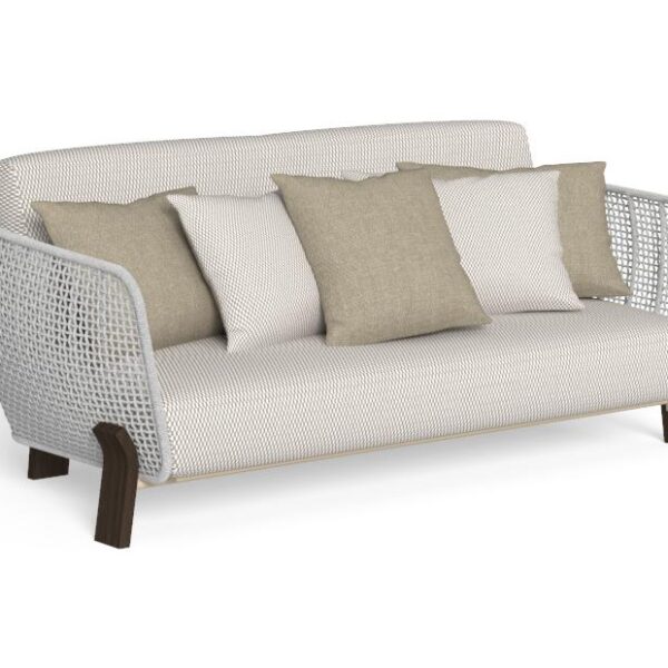 High-end Argo//Wood love seat by Marco Acerbis for Talentispa, modern Italian outdoor furniture for Troy, Michigan.