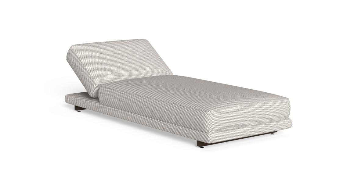 Modern Argo Wood Sunbed by Antonio Rodriguez for Talentispa, high-end Italian outdoor furniture for Royal Oak, Michigan.