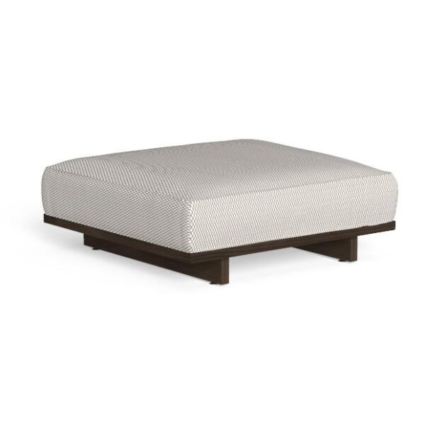 "Versatile Argo//Wood Pouf by TalentiSpa enhancing outdoor spaces with comfort and texture."