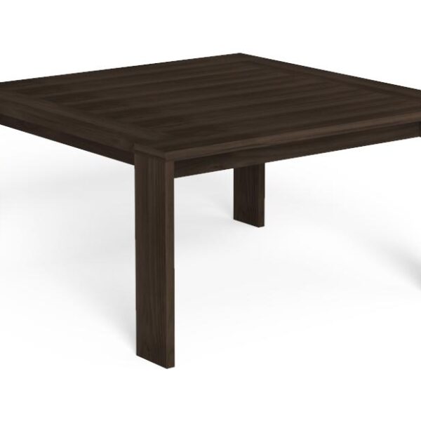 "Argo//Wood dining table by TalentiSpa in 165×165 size, perfect for seating 6–8 comfortably outdoors."