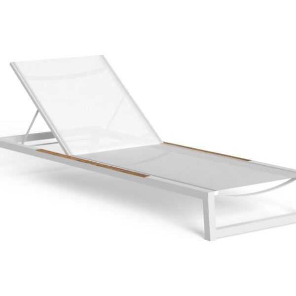 Luxury contemporary Alabama Alu Sunbed by Talenti Technical Department for Talentispa, high-end Italian outdoor furniture for Birmingham, Michigan.