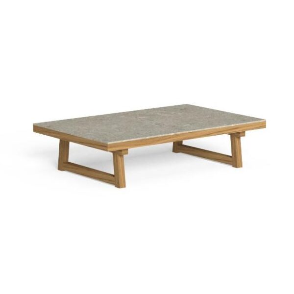 High-end Alabama Wood Coffee Table by Talenti Technical Department for Talentispa, modern Italian outdoor furniture for Troy, Michigan.