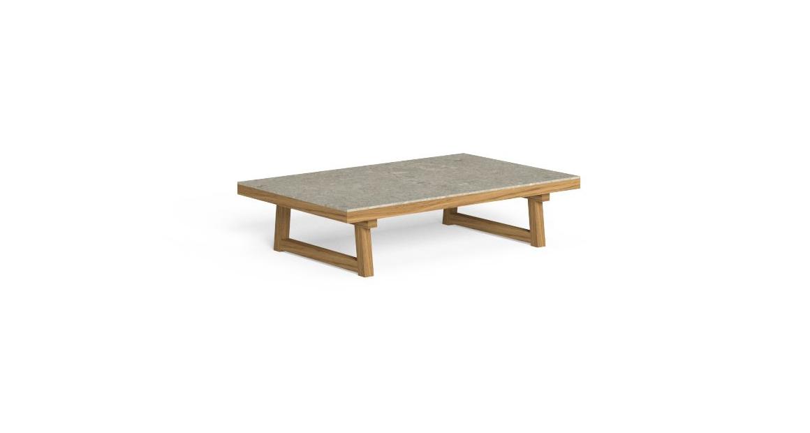 High-end Alabama Wood Coffee Table by Talenti Technical Department for Talentispa, modern Italian outdoor furniture for Troy, Michigan.