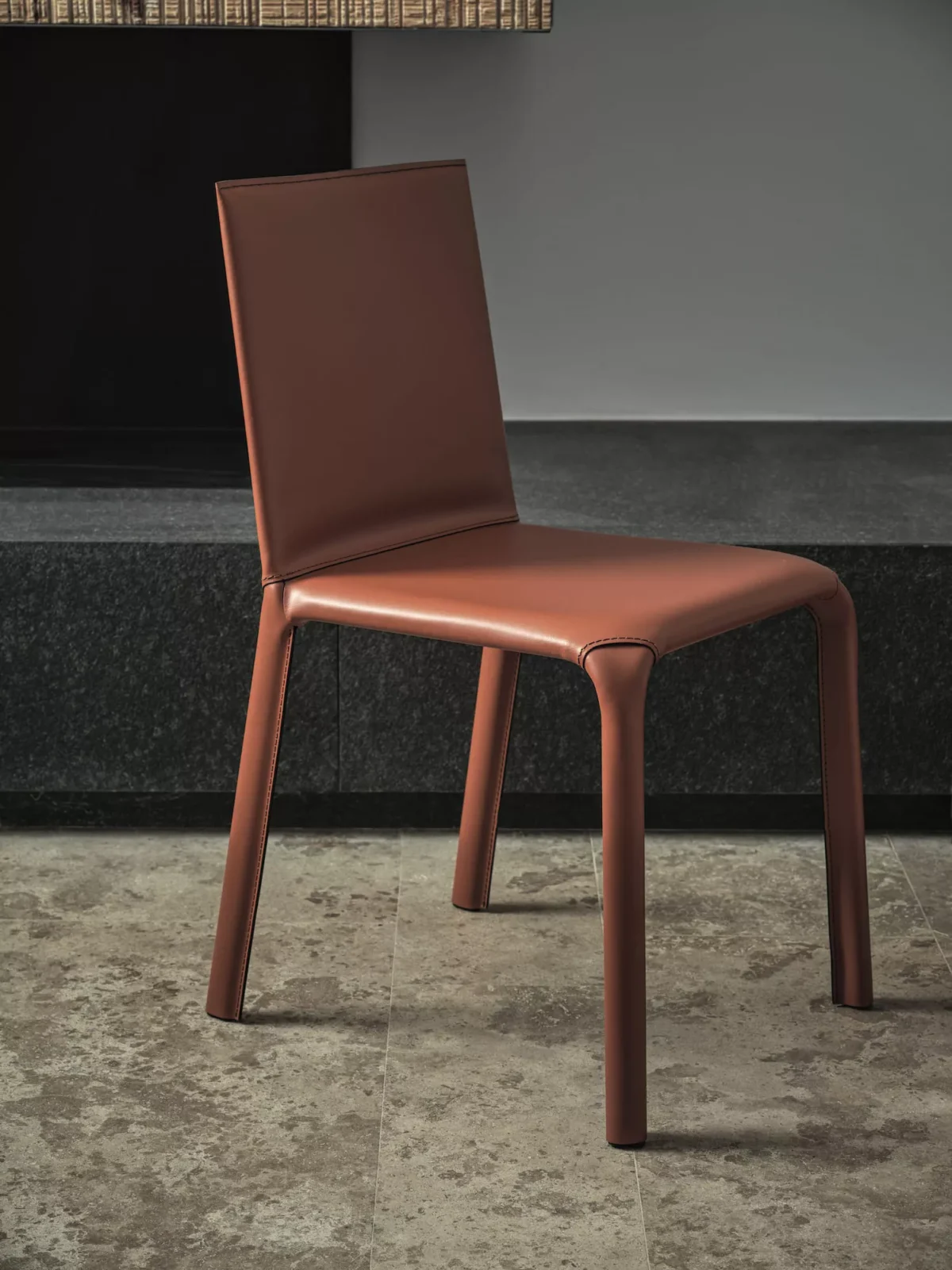 Close-up of Alice by Bontempi’s luxurious fabric and sleek frame design