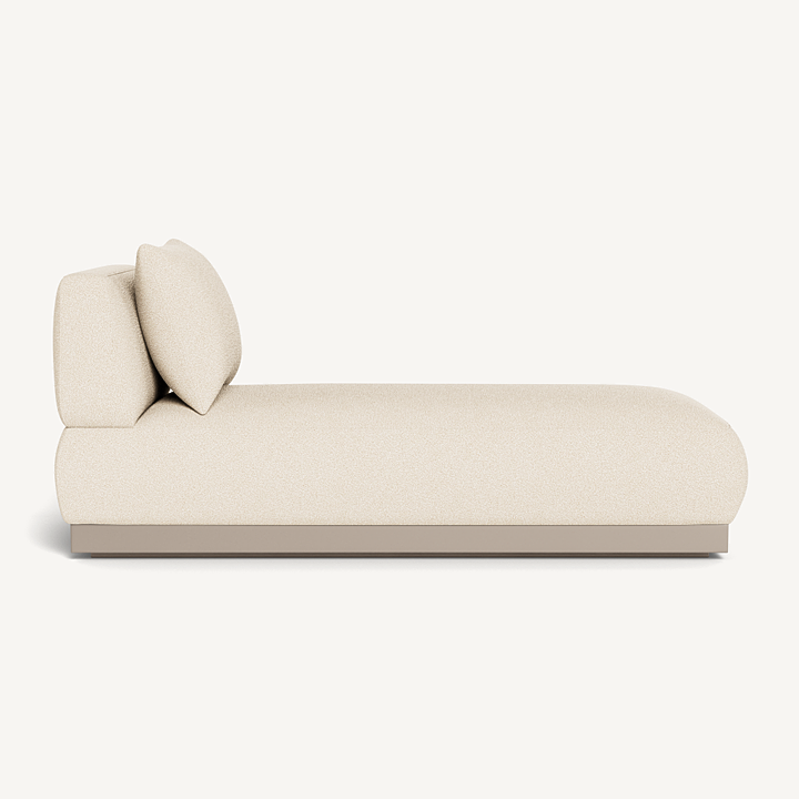 “Harbour Amalfi Armless Chaise – contemporary modular seating with sleek aluminum base and weather-resistant fabric”