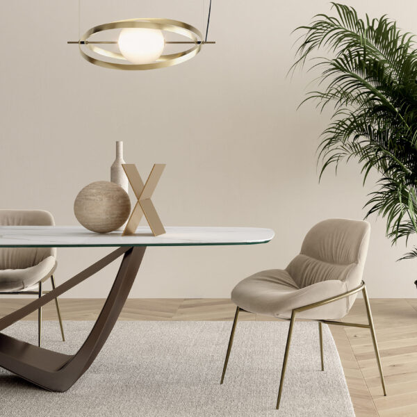 Papillon by Bontempi luxury Italian dining chair in Troy, Michigan showroom